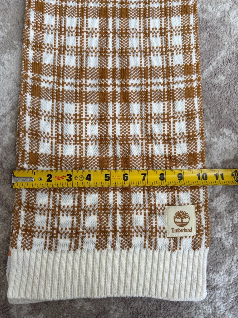 Timberland Plaid Knit Winter Scarf Unisex OS